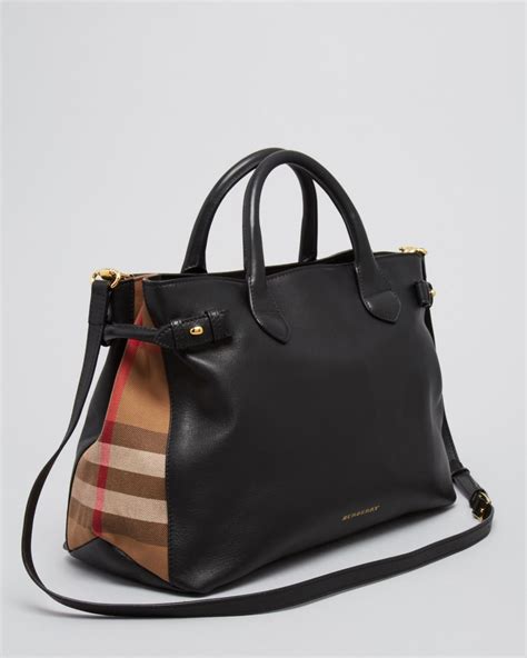 burberry banner tote medium house check black|burberry banner house.